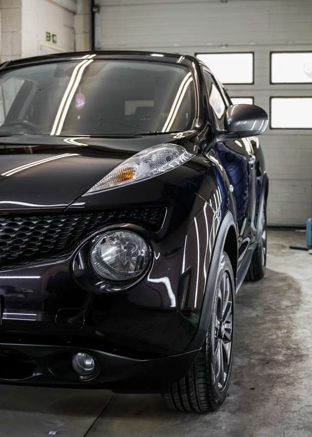Black Nissan Juke with paintwork shine/gloss restored by polishing, paint correction and Paintwork Enhancement