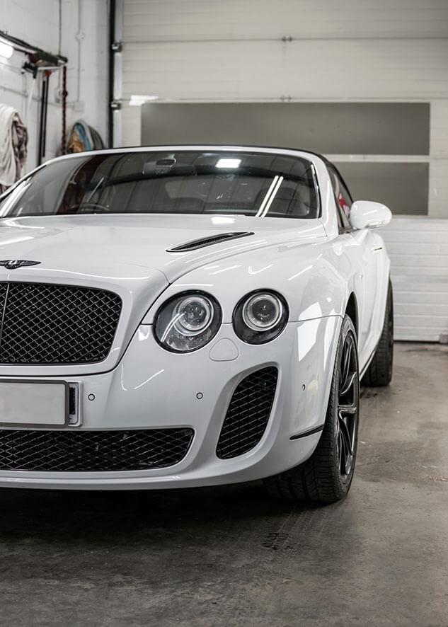 Bentley Continental GT car with tinted windows