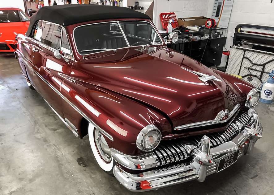 Mercury convertible classic car after restoration
