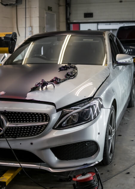 Mercedes-Benz C Class Wrap Removal,Detailing