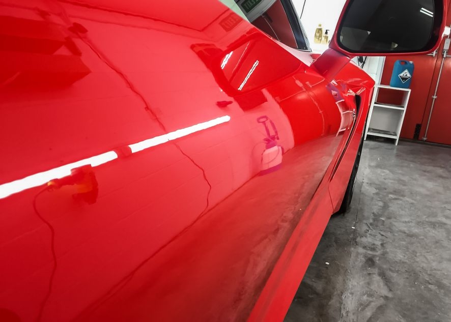 Chevrolet Corvette car with paint protection film applied