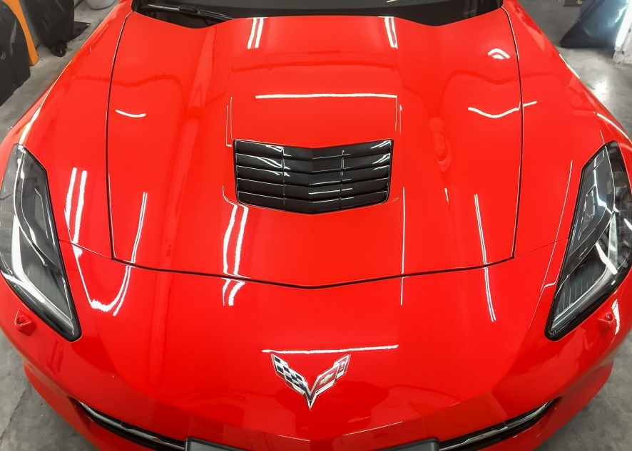 Chevrolet Corvette car with paint protection film applied